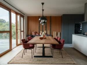 table sur mesure en chêne rouge